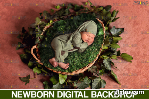 Baby Floral Backdrop, Photoshop Overlay