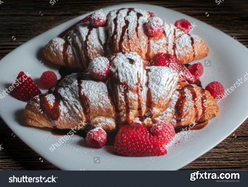 Fresh and tasty croissants - Stock Photos