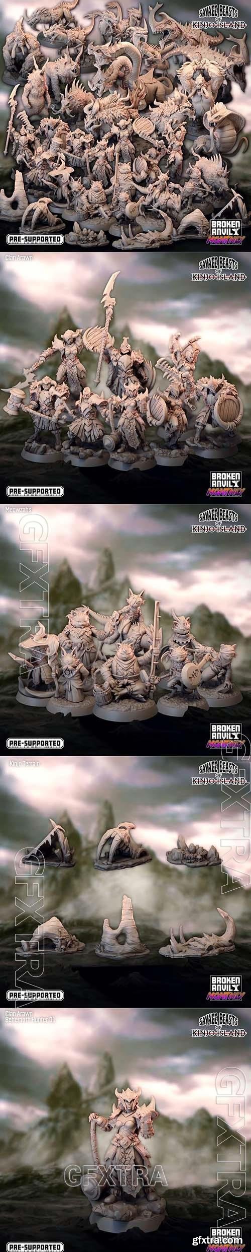 Broken Anvil Miniatures - Savage Beasts Of Kinjo Island March 2022 – 3D Print 3D Printable