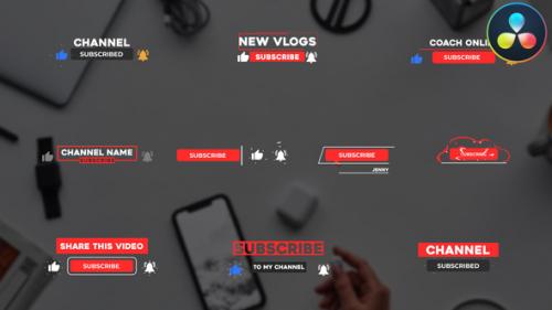 Videohive - Youtube Subscribe Buttons | DaVinci Resolve - 36474559 - 36474559