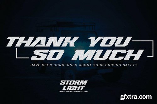 STORMLIGHT - Race Theme Display Font