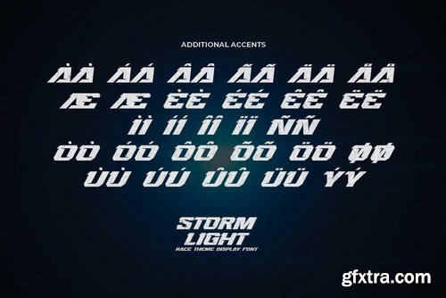 STORMLIGHT - Race Theme Display Font