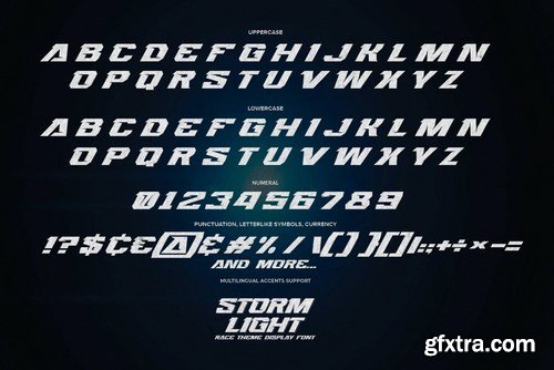 STORMLIGHT - Race Theme Display Font