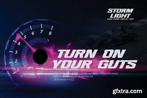 STORMLIGHT - Race Theme Display Font