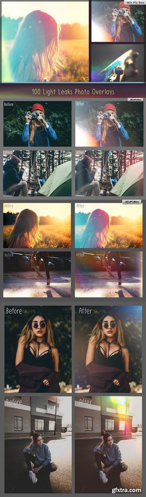 100 Light Leaks Overlays