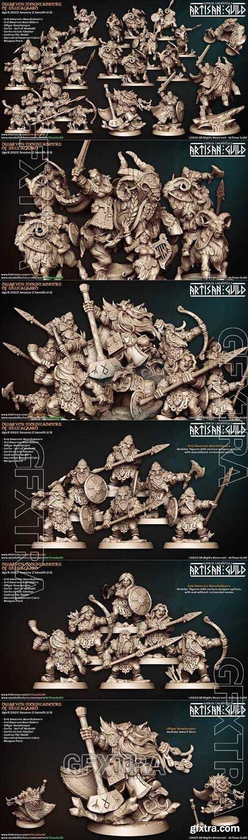 Dwarven Mountaineers of Skutagaard April 2022 3D