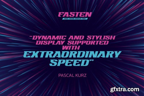 FASTEN - Race Theme Display Font