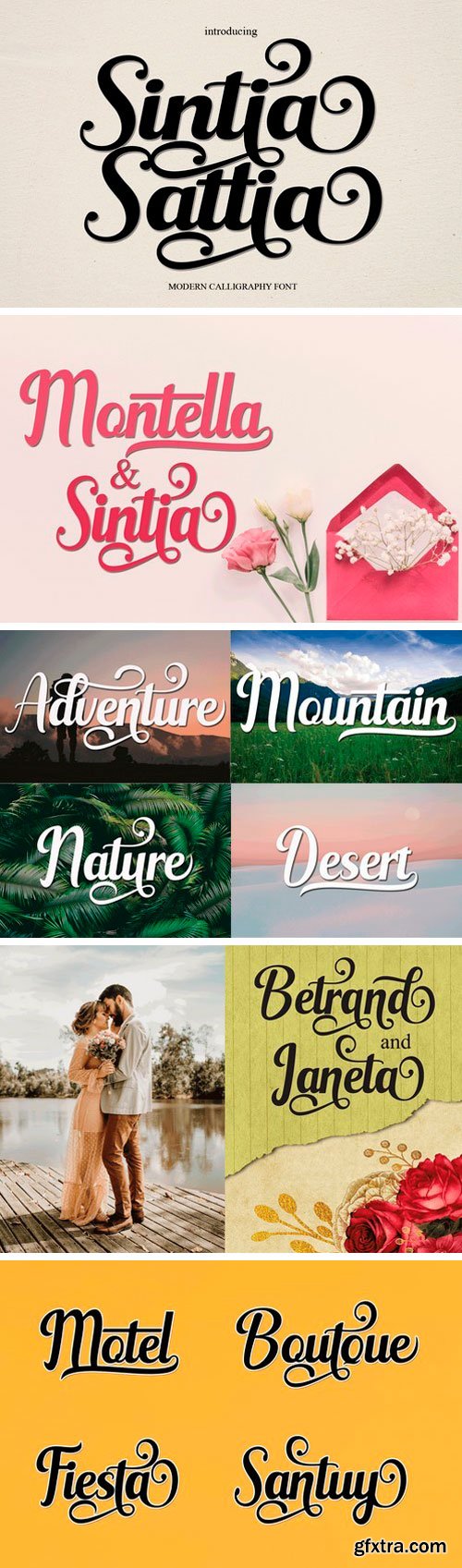 Sintia Sattia Script Font