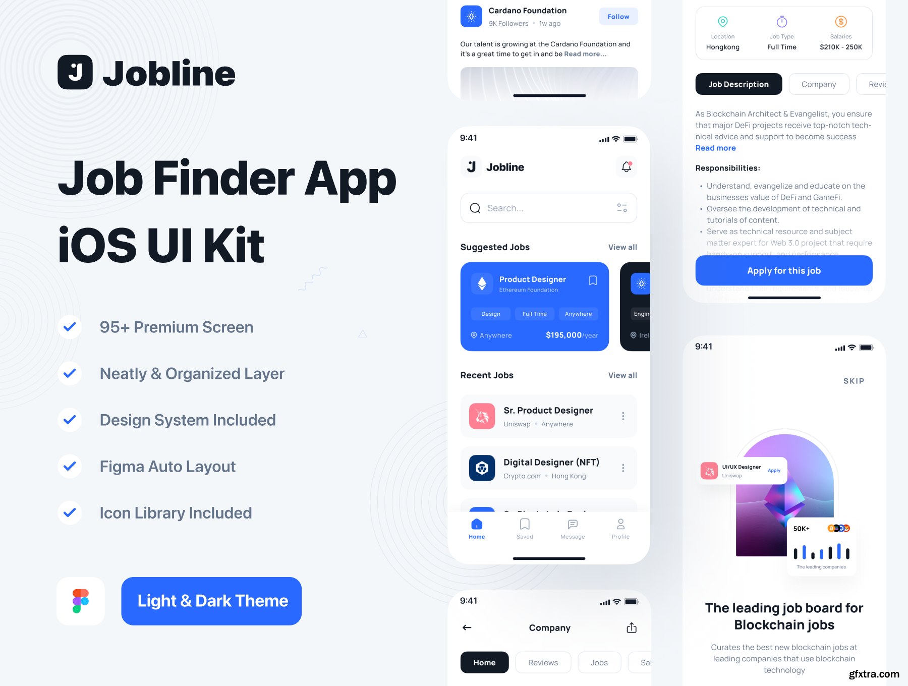 Jobline Job Finder App iOS UI Kit » GFxtra