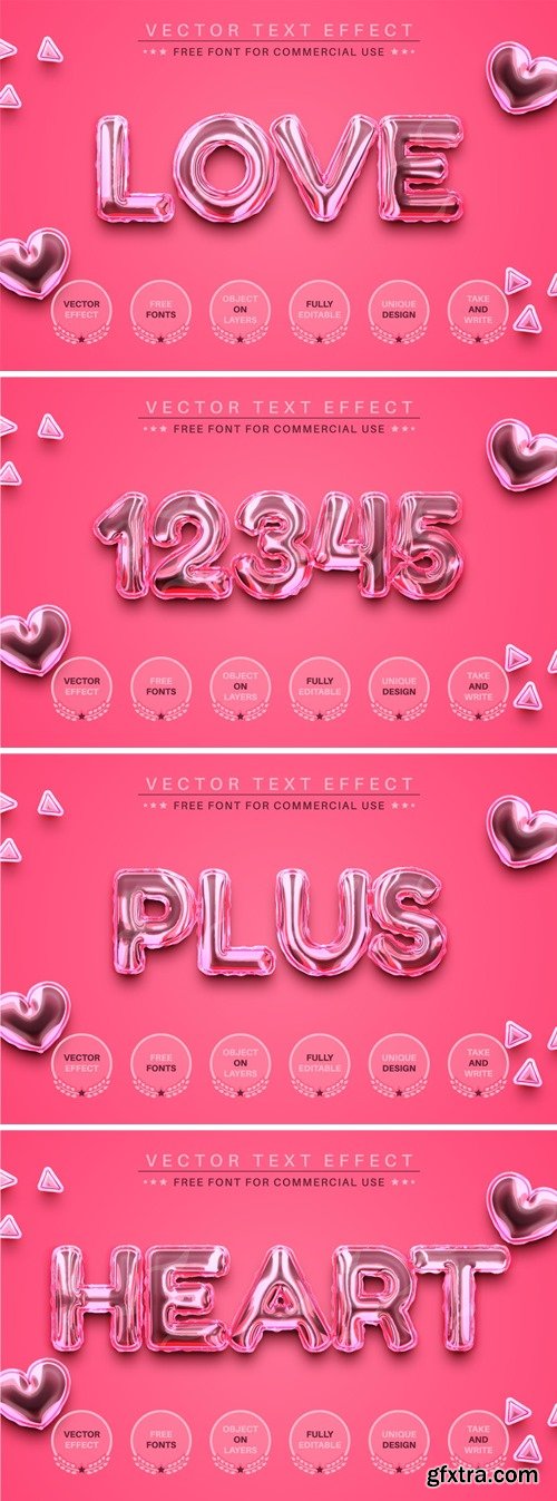 Love Balloon - Editable Text Effect, Font Style