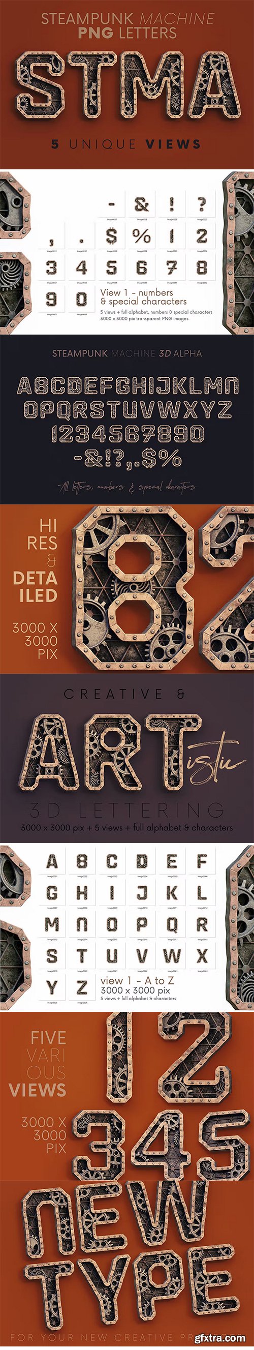 Steampunk Machine - 3D Lettering 7050440