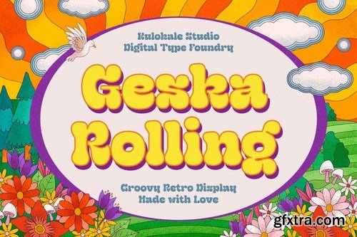 Geska Rolling - Groovy Retro Font