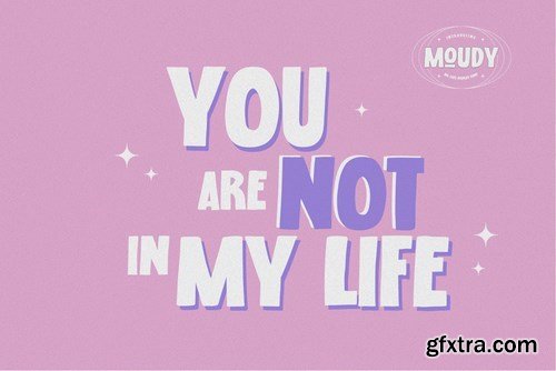 MOUDY - All Caps Display Font