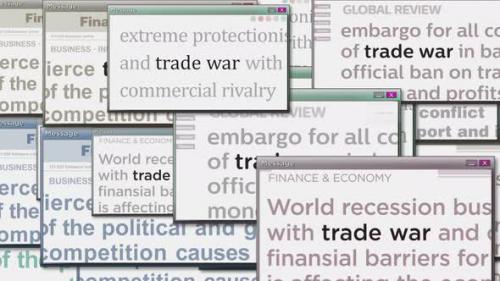 Videohive - Pop up windows with Trade war import and export tax seamless looped - 37119351 - 37119351