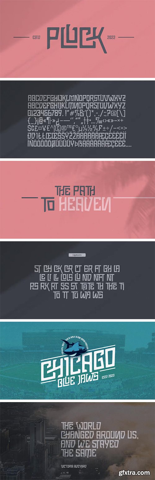 Pluck Typeface Pluck Typeface