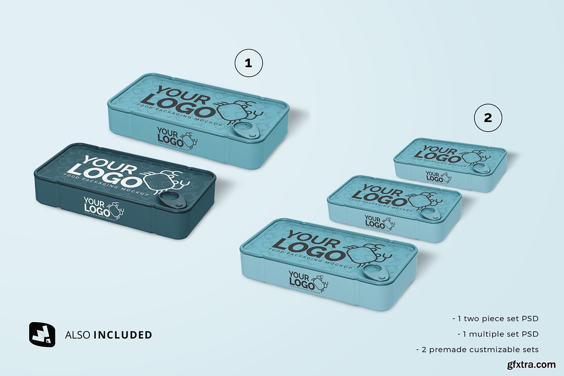 CreativeMarket Canned Food Packaging Mockup 4575928 » GFxtra