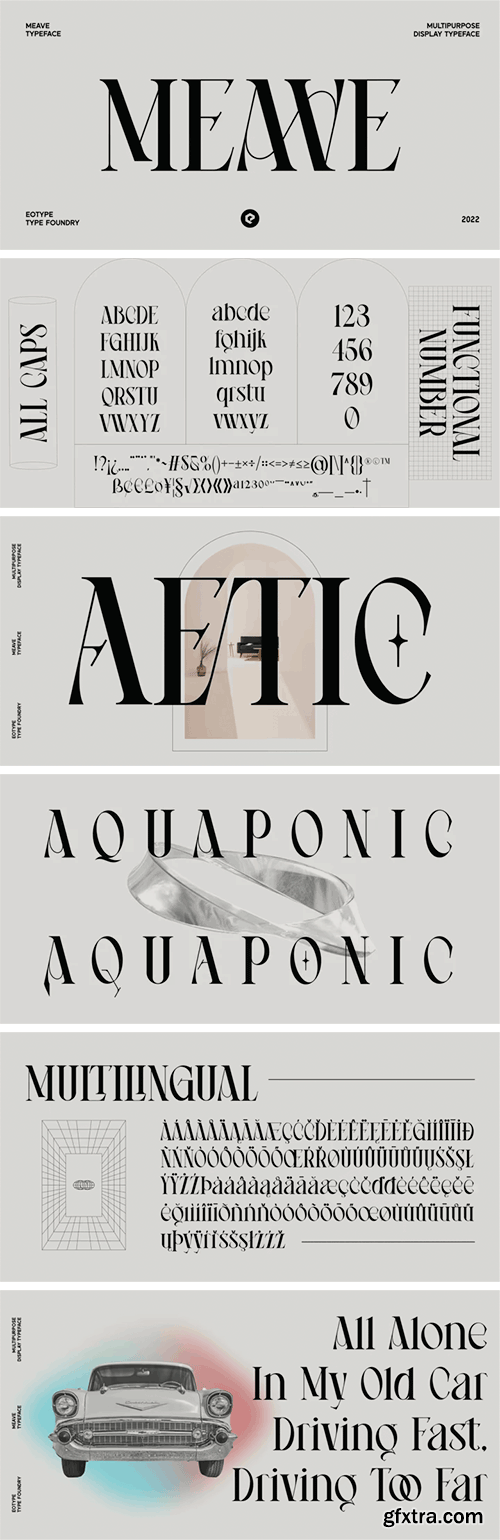 Meave Multipurpose Display Typeface Meave Multipurpose Display Typeface