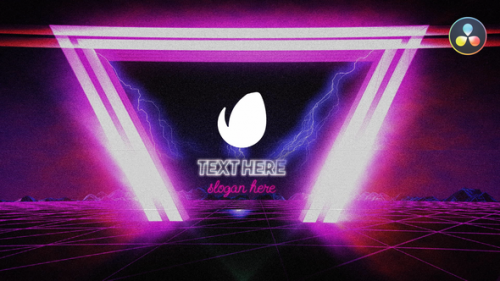 Videohive - Retro Synthwave Logo Reveal - 37138476 - 37138476