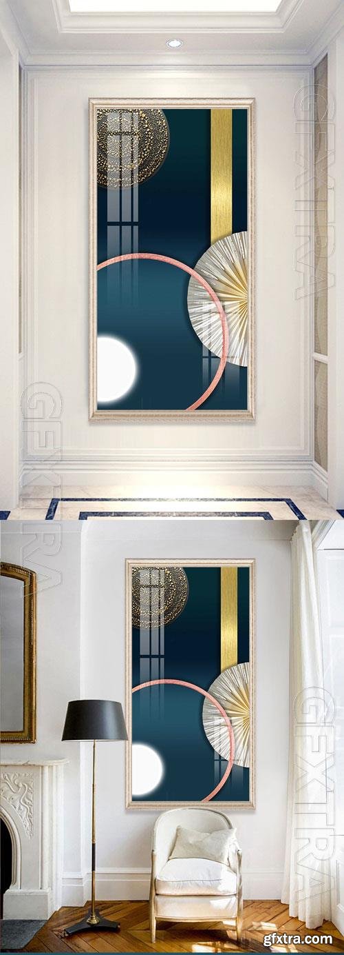 Abstract geometric circular texture porch decoration painting