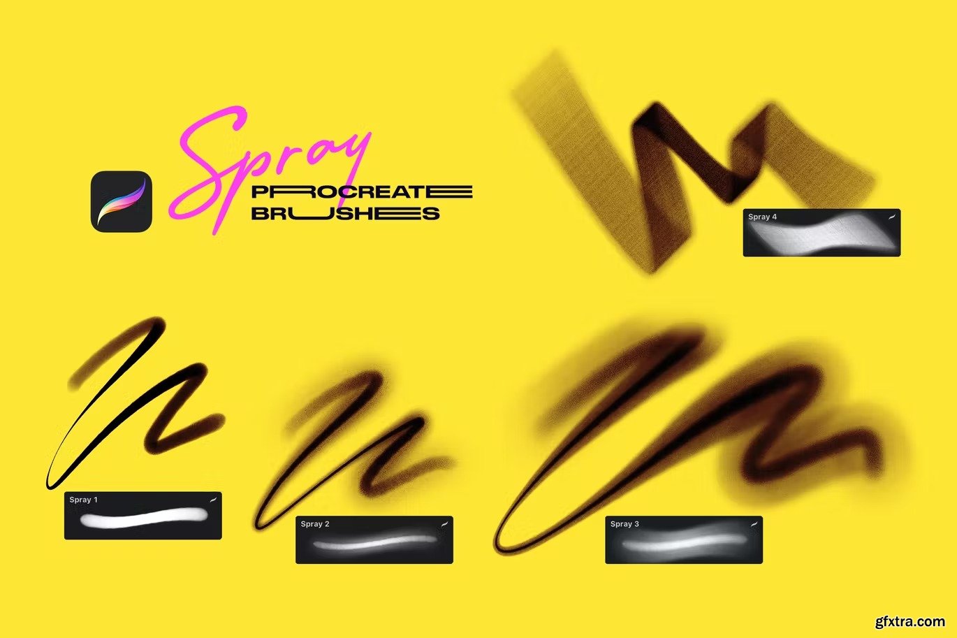 Spray Procreate Brushes » GFxtra