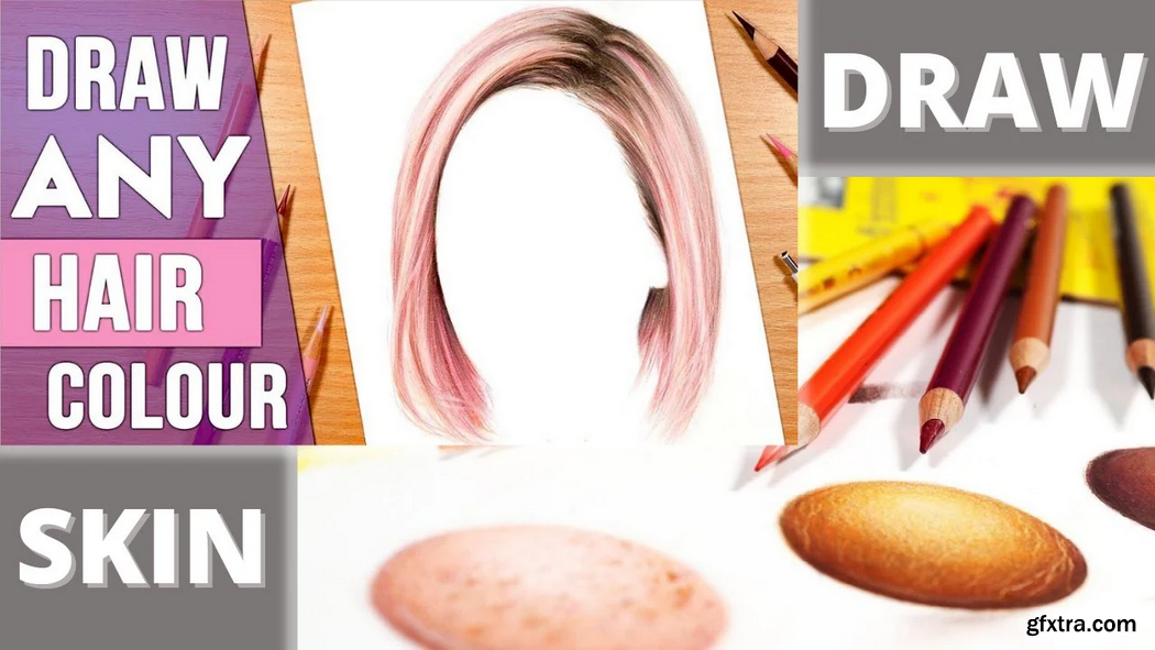 A beginner guide to draw skin and Hairs using color pencils » GFxtra