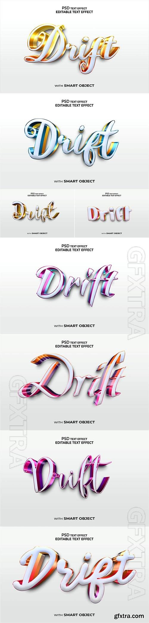Drift Psd text effect set vol 556