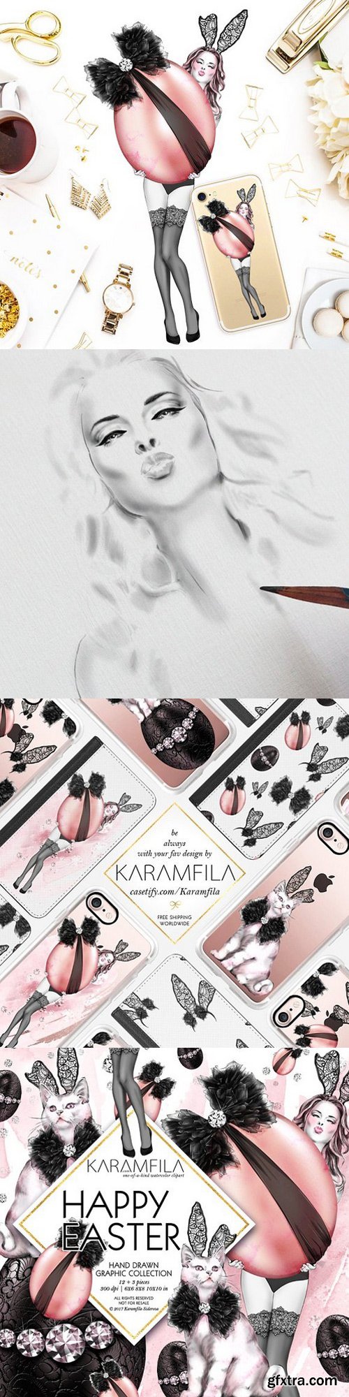 Happy Easter Seamless Patterns