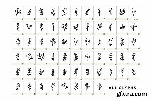 Spring Floral Dingbat Font