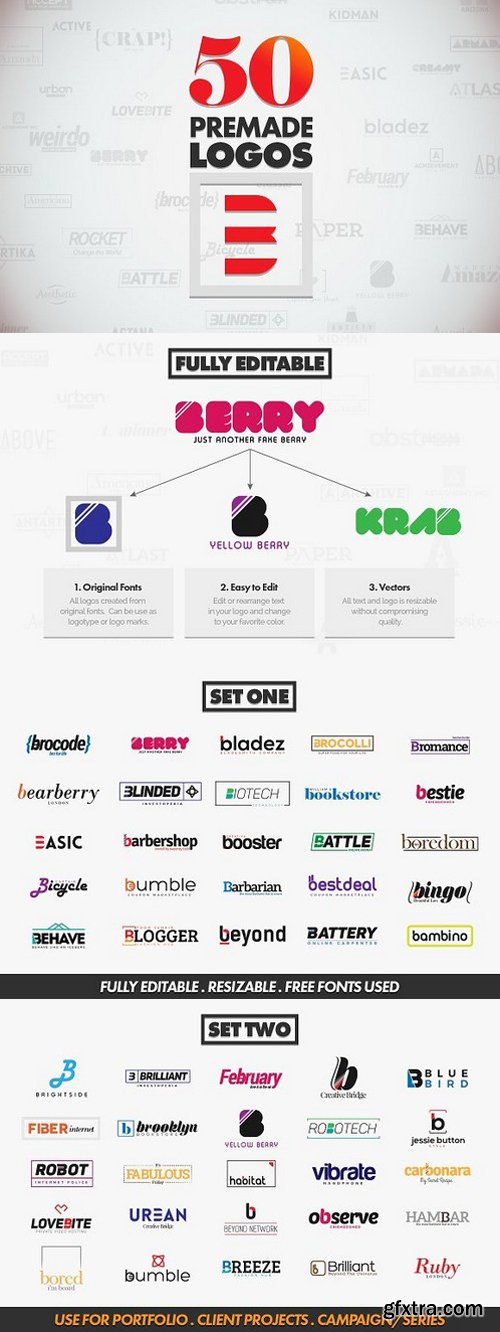 50 Letter B Logos Bundle