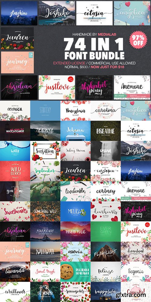 74 IN 1 FONT BUNDLE