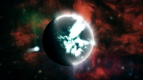 Videohive - 3d realistic space metaverse planet - 37335367 - 37335367