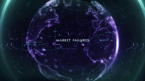 Videohive - Digital Data Particle Earth Market Failures - 37247995 - 37247995