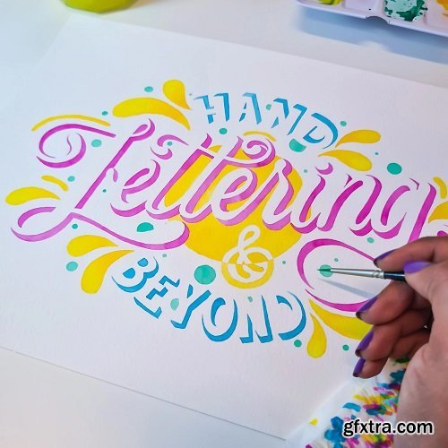 Hand Lettering and Beyond: Negative Space 3D Lettering with Watercolors