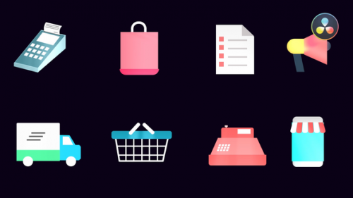 Videohive - Shopping Icons Pack - 37211867 - 37211867