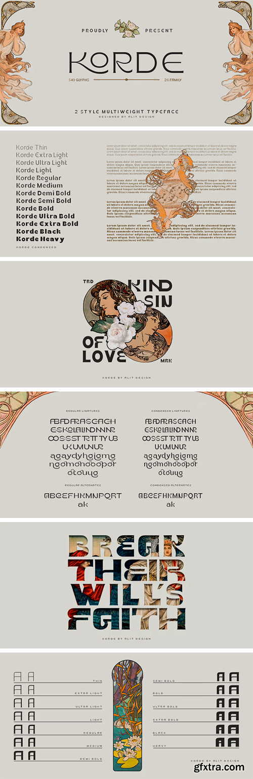 Korde Font Family Korde Font Family