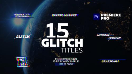 Videohive - Glitch Titles MOGRT - 37355329 - 37355329