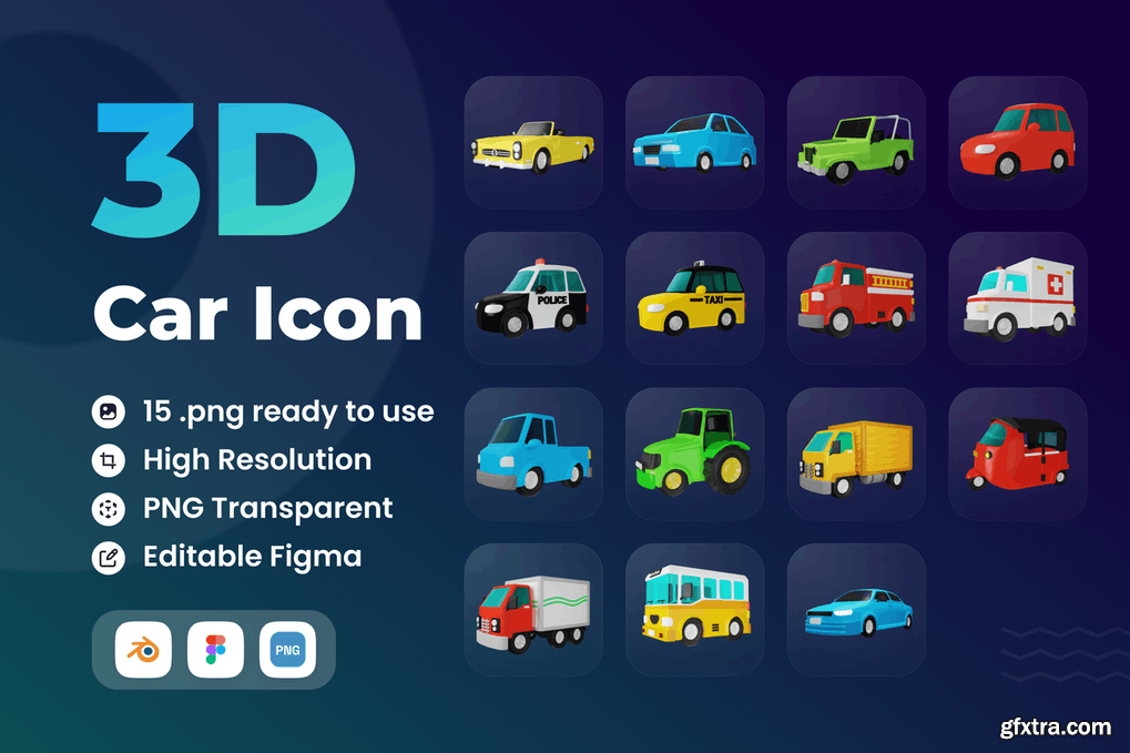 Car 3D Illustration » GFxtra