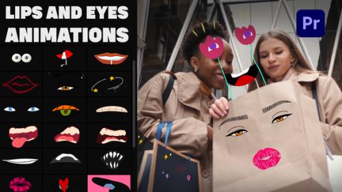 Videohive - Lips And Eyes Mask Stickers for Premiere Pro - 37444943 - 37444943