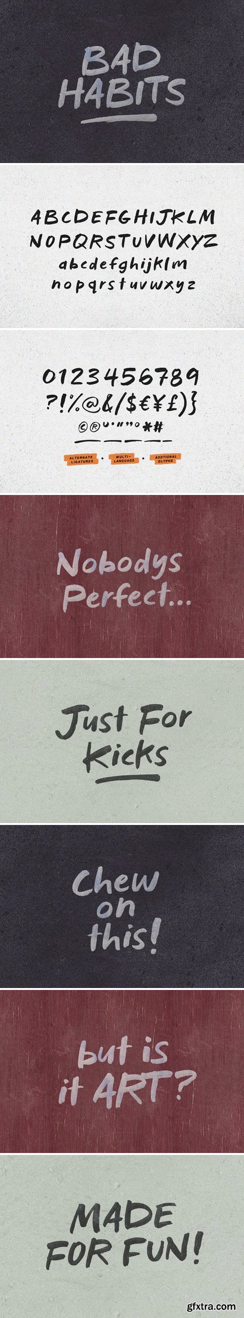 Bad Habits Display Font