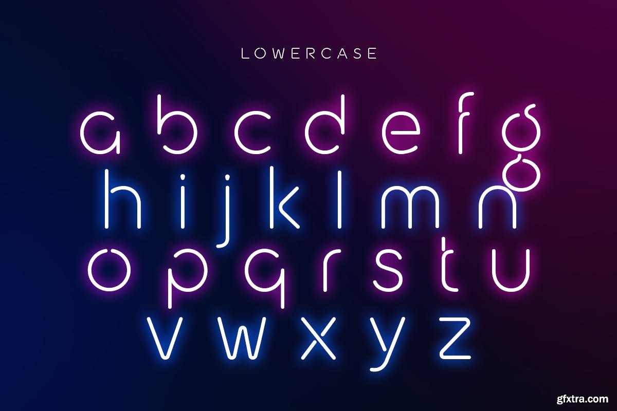 Newon Modern Neon Light Font » GFxtra