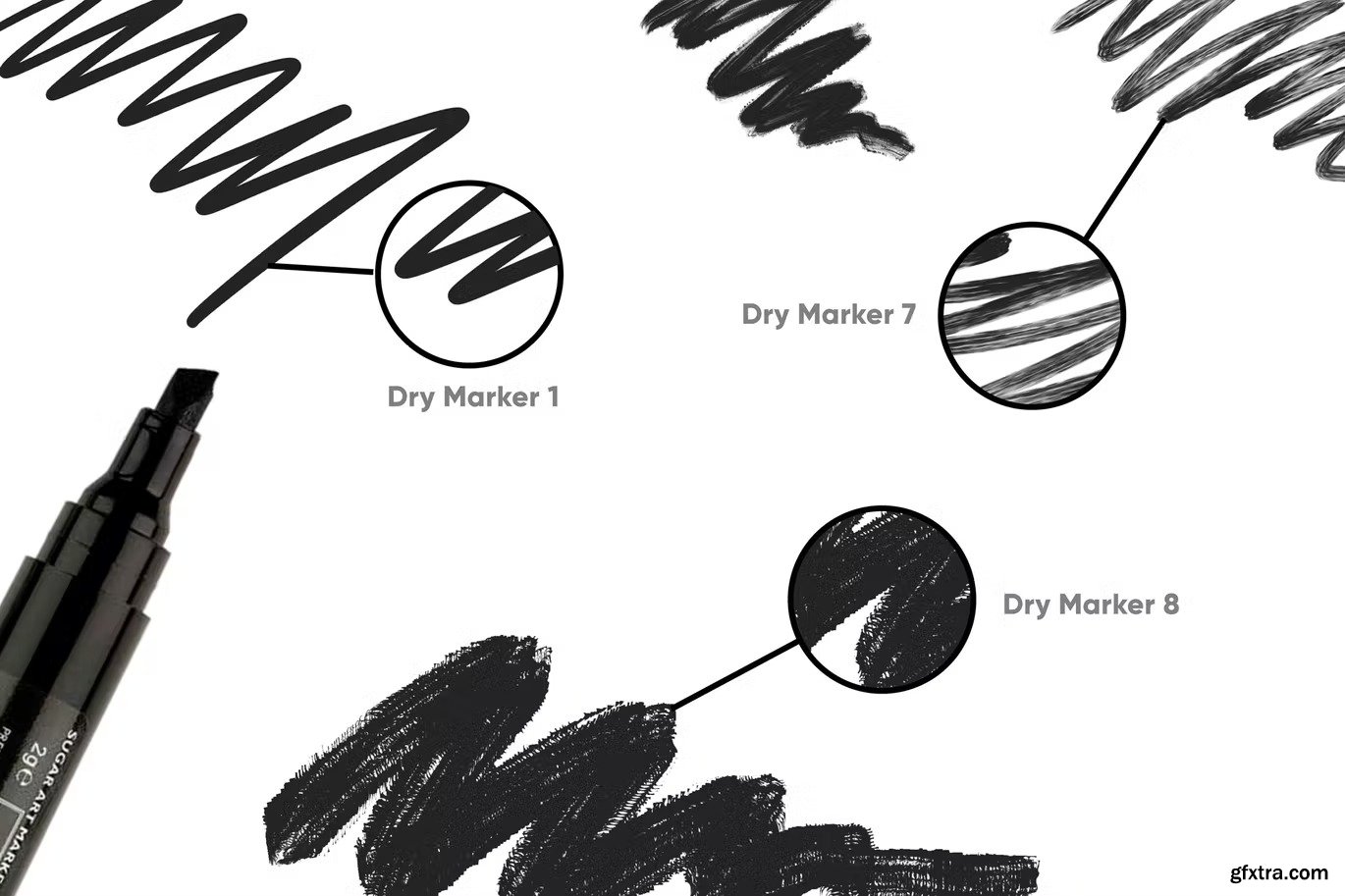 10 Dry Marker Brushes Procreate » GFxtra