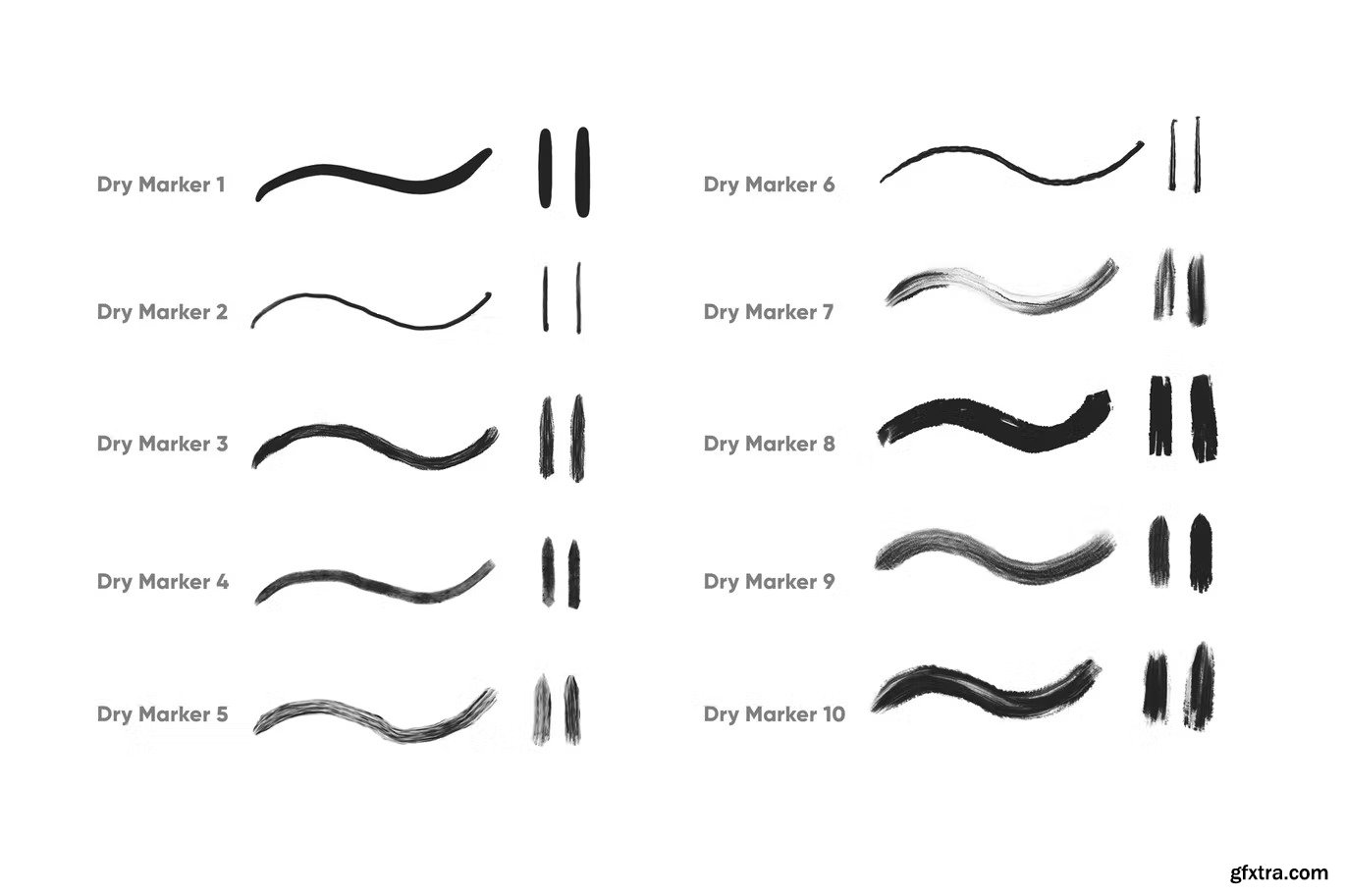10 Dry Marker Brushes Procreate » GFxtra