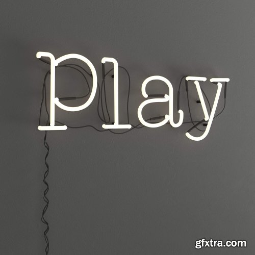 Neon Play decorative object