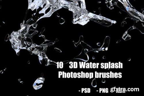 3D Water Splash Photoshop Brushes