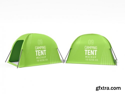 Display camping tent mockup