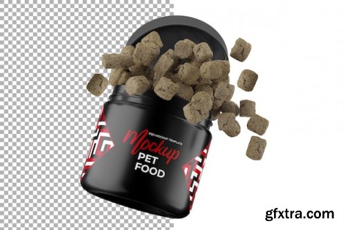 Pet food supplement jar packaging mockup