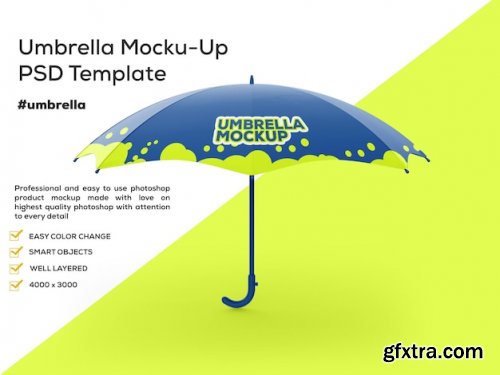 Matte umbrella mockup 