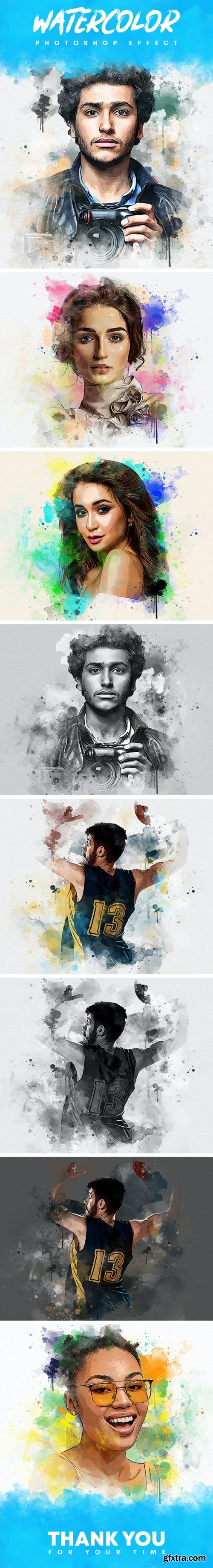 GraphicRiver - Watercolor Painting Photoshop Effect 36891057