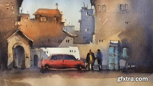 Watercolor exercise for beginners: one step forward from basic to semi-advance!
