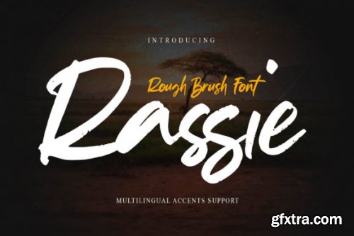 Rassie - Rough Brush Font